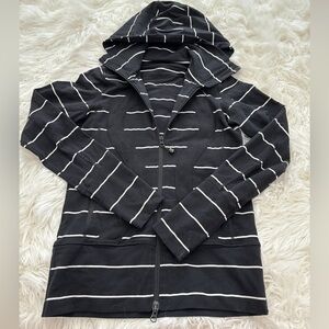 lululemon athletica Black and White Striped Hoodie